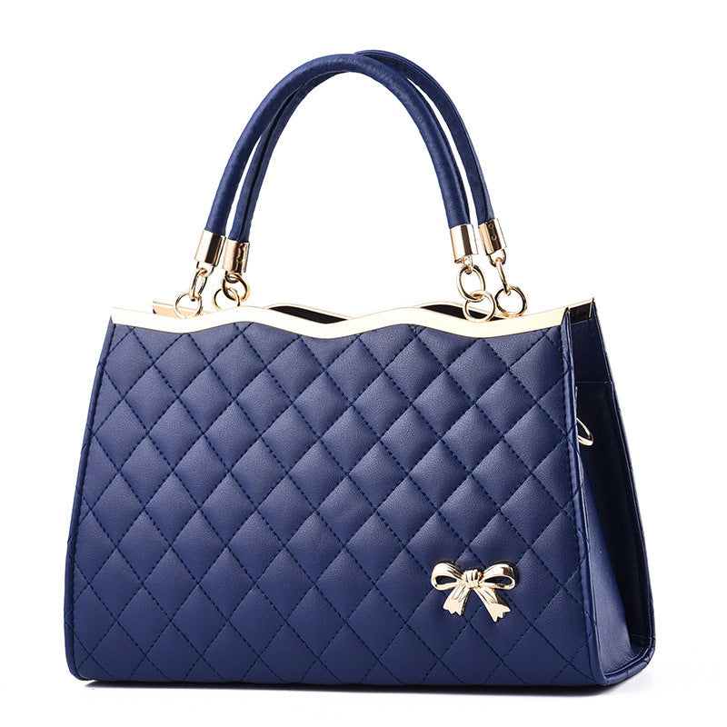 Female Bag Spring New Embroidered Rhombus Ladies Handbag