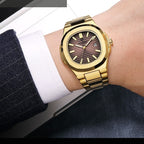HOURSLY HY1371 Man Steel Strap Casual Watch - Acquisti Online