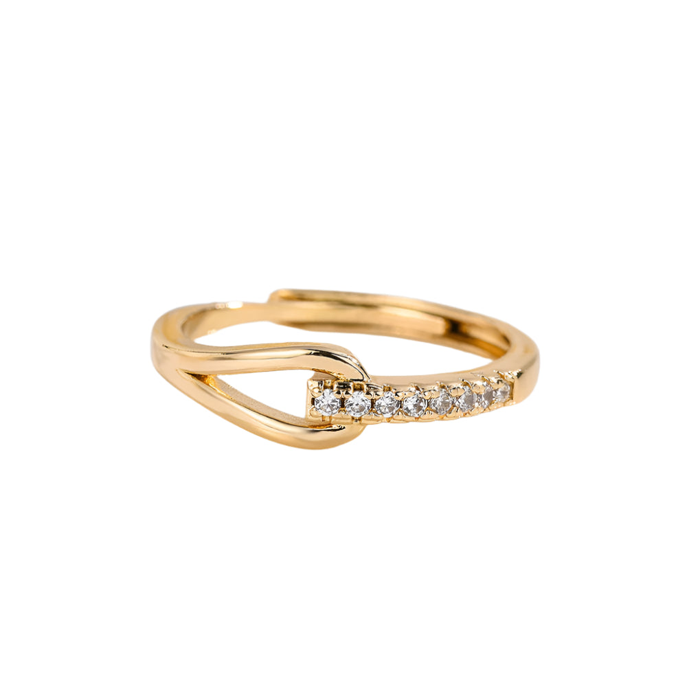 Anello aperto Lubert's Tears in argento 925 con diamanti incastonati per donna
