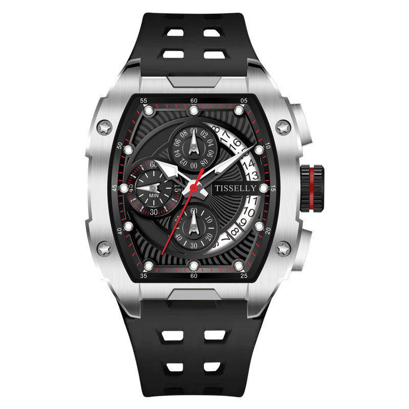 TISSELLY TIS6622 Man Waterproof Barrel-shaped Watch - Acquisti Online