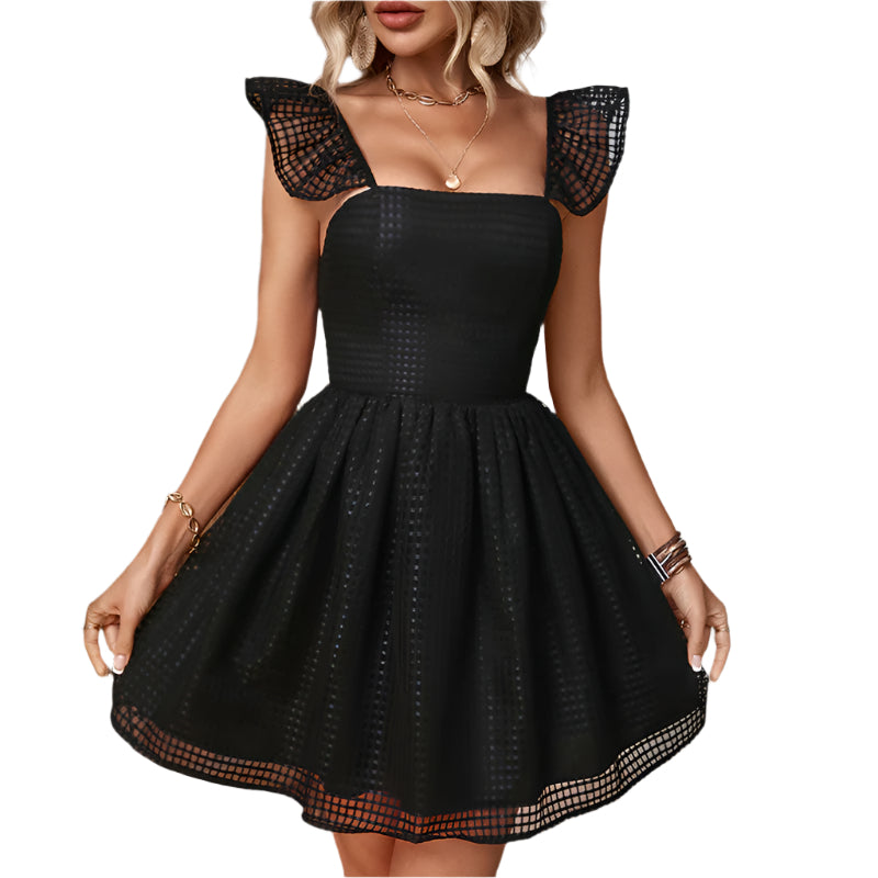 Women's Fashionable Short Sleeveless Dress Summer Hollow Backless Sling Women's Dress Stylish Women's Short Dress