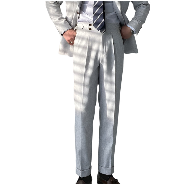 Men's Fashion Straight All-match High Waist Drooping Leisure Pants Fashionable Casual Formal Pants Men's Casual Pants