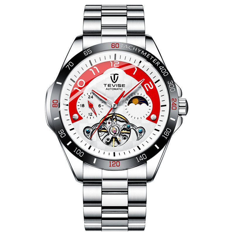 Tevise Men's Stylish Automatic Mechanical Watch Stainless Steel Waterproof Automatic Movement Men's Watch - Acquisti Online