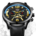 Orologio Automatico da Uomo Deyros Fashion Business Casual al Quarzo Impermeabile con Cinturino in Pelle