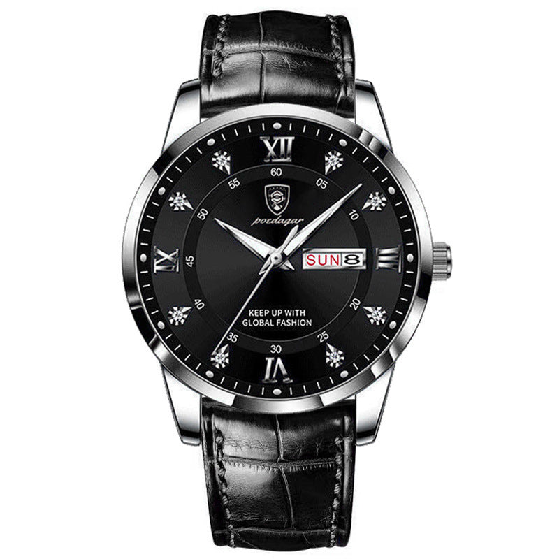 POEDAGAR Men's Watches Top Brand Luxury Leather Wrist Watch Men Sports Quartz Watch Waterproof Male Watch Relogio Masculino Men's Ultra-thin Quartz Watch - Acquisti Online