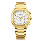 CUREEN Fashion Date Quartz Men Watches Top Brand Luxury Male Clock Chronograph Sport Mens Wrist Watch