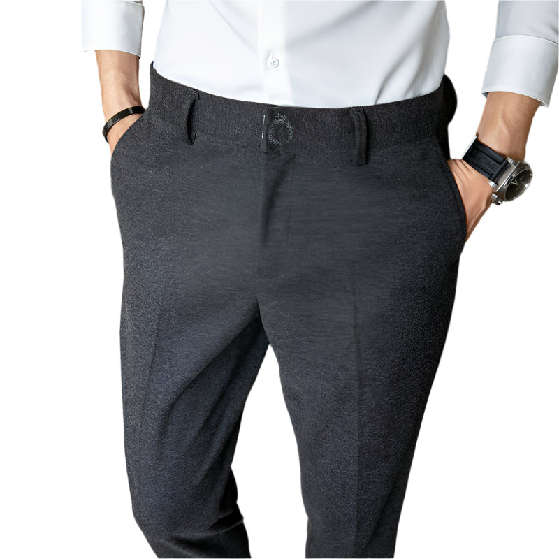 Fashion Slim-fit Thickened Autumn Wool Small Suit Men's Pants