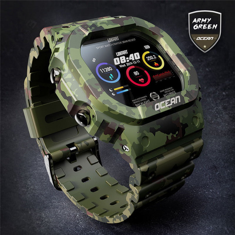Orologio intelligente con cardiofrequenzimetro, pressione sanguigna, salute, impermeabile IP68
