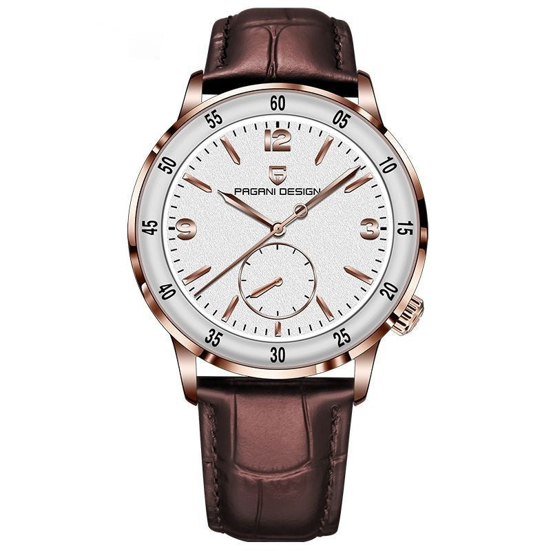 Pagani Design Men's Automatic Watch 42mm Large Dial Mechanical Movement Stainless Steel Bezel Sapphire Glass Lens Waterproof 100M Easy to Read Strap