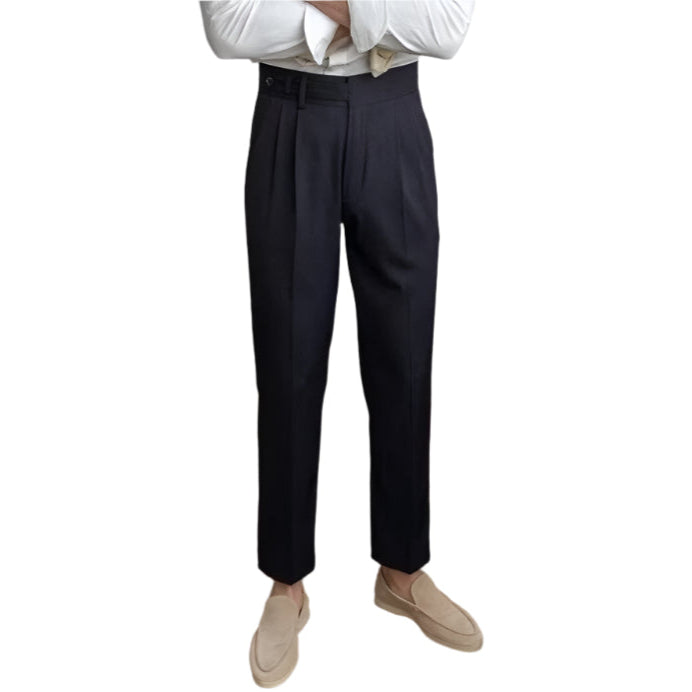 Men's Fashionable Business Casual Formal Pants Harem Cropped Draping Slim Fit Skinny Fashion Men's Casual Formal Pants