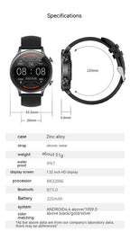 Modieuze bloeddruk-hartslagmeter smartwatch
