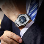 POEDAGAR Man Luxury Fashion Rhinestone Crafted Steel Band Watch - Acquisti Online