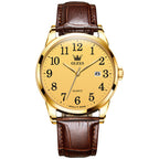 Couple OLEVS Classic Wrist Watch Men's Women Stainless Steel Leather Belt Fashionable  Quartz Casual Wristwatch