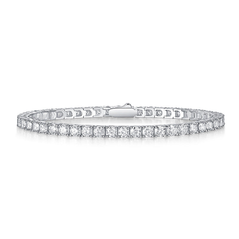 Women's Luxury Bracelets Gold Plated 925 Sterling Silver 18K Gold Plating Full Diamond Moissanite Women's Bracelets - Acquisti Online