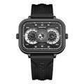 MARK FAIRWHALE Men's Classic Fashion Watch Multi-Functional Double Inserts Waterproof Silicon Band Fashion Watch - Acquisti Online