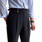 Fashionable Casual High Waist Men's Business Suit Pants