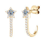 XINGX Diamond Stud For Women 925 Sterling Silver Earrings