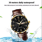 POEDAGAR Men's Watches Top Brand Luxury Leather Wrist Watch Men Sports Quartz Watch Waterproof Male Watch Relogio Masculino Men's Ultra-thin Quartz Watch - Acquisti Online