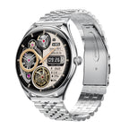 Smartwatch ultrasottile da 143 pollici con cardiofrequenzimetro, ossigeno nel sangue, chiamate Bluetooth e assistente vocale