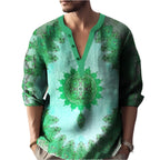 Bedrukte casual V-hals heren losse jacquard trui lange mouw