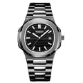 Men's Simple Watches Analogue Quartz Wrist Watch Leisure Waterproof Watch Date Calendar Luminous Watch with Stainless Steel Strap for Men