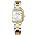 Curren Women's Quartz Wristwatches Stainless Steel Waterproof Luxury Rhinstones Women Automatic Quartz Watches