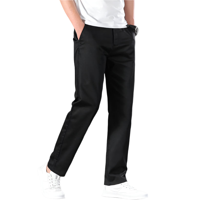 Heren modieuze zakelijke casual formele broeken rechte heren hoge taille plus size losse dunne ademende herenbroeken