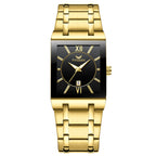 Men's Square Waterproof Band Calendar Quartz Watch