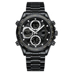 Top Brand Luxury Men Watch Quartz Digital Watch Military Sports Business Genuine Leather Wristwatch