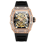 ONOLA Luxury Automatic Mechanic Fashion Men's Silicone Band Waterproof Mechanical Watch