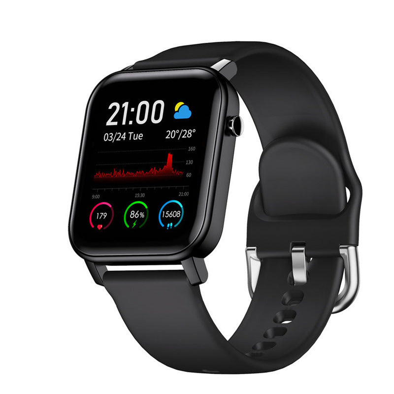 Braccialetto intelligente con schermo quadrato touch screen da 1,4 pollici IPS HD IP68 impermeabile, cardiofrequenzimetro e pressione sanguigna, promemoria intelligente