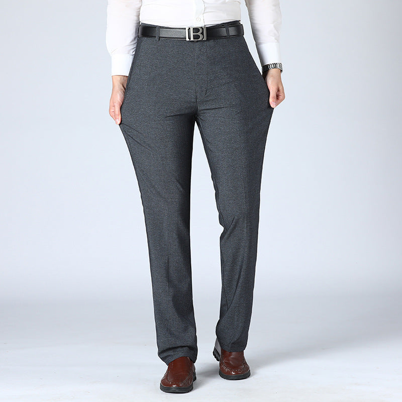 Men's Straight-leg Pants Loose High Waist Suit Pants - Acquisti Online