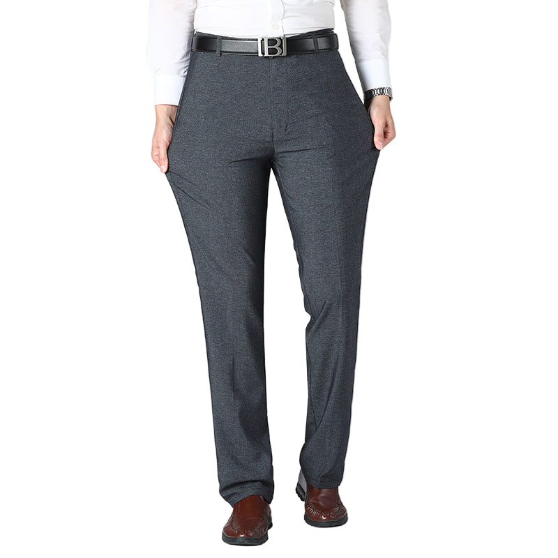 Men's Straight-leg Pants Loose High Waist Suit Pants - Acquisti Online
