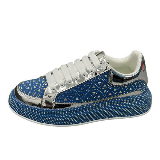 Fashionable Low-top Rhinestone Platform Hight Increasing Shoes