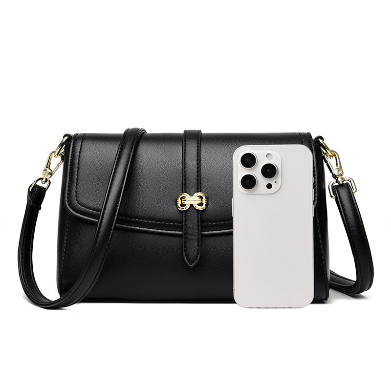 Women's Fashionable One Shoulder Bag Zipper Pocket Original Leather Large Capacity Crossbody Bag Women's Shoulder Bag