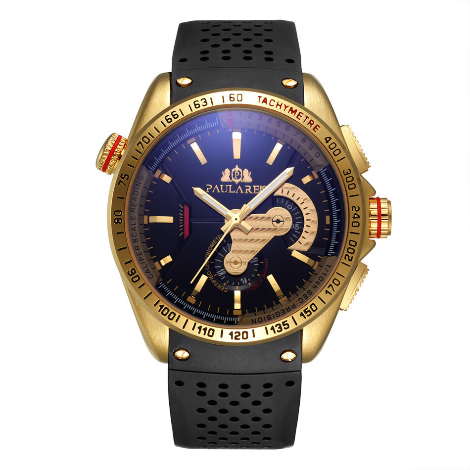 Orologio da uomo classico PAULAREIS meccanico automatico multifunzionale con nastro nottilucente