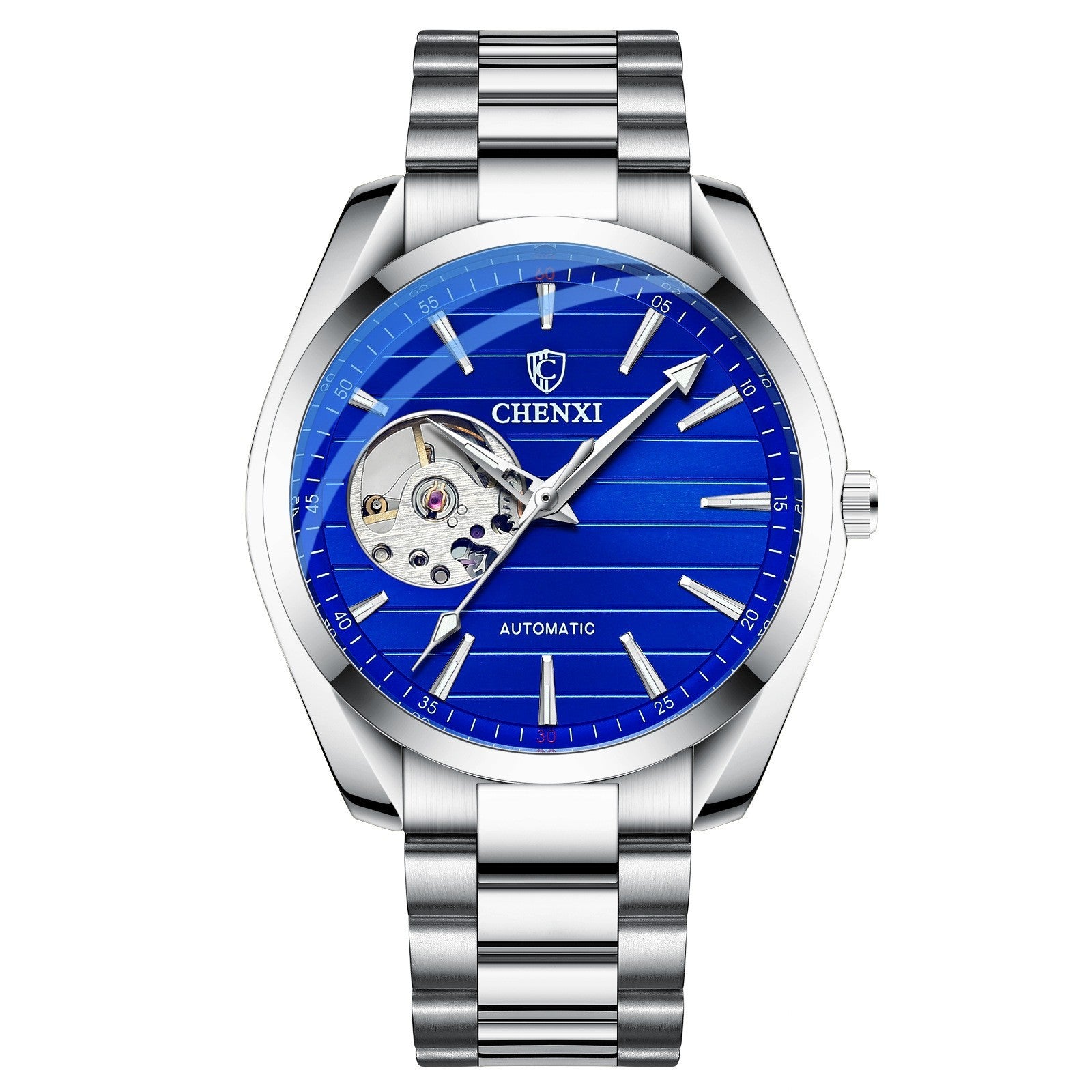CHENXI 8806 Orologi da polso meccanici automatici da uomo di alta marca, impermeabili, in acciaio inossidabile