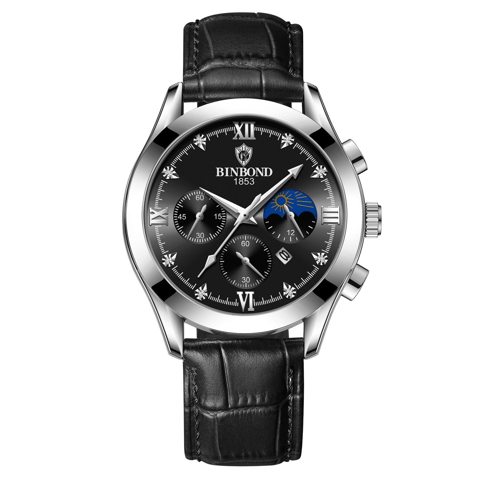 Men's Fashion Genuine Leather Watch - Acquisti Online