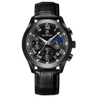 BINBOND Luxury Quartz Watch for Men Fashion Business Calendar Minimalist Wristwatch Sport Leather Watches Man Waterproof Luminous Men's Watch - Acquisti Online