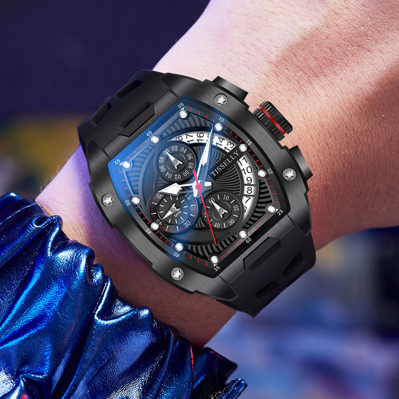 TISSELLY TIS6622 Man Waterproof Barrel-shaped Watch - Acquisti Online