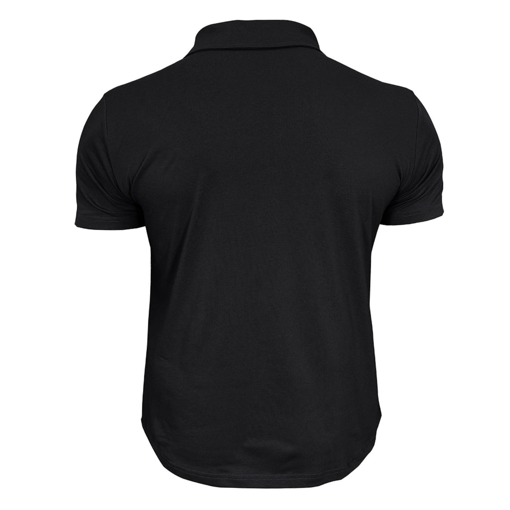 Men's Outdoor Sports Twill T-Shirt Short Sleeve Tactical Rollover Polo Loose Pocket Anti-Wrinkle Lapel Button Fashion Shirt