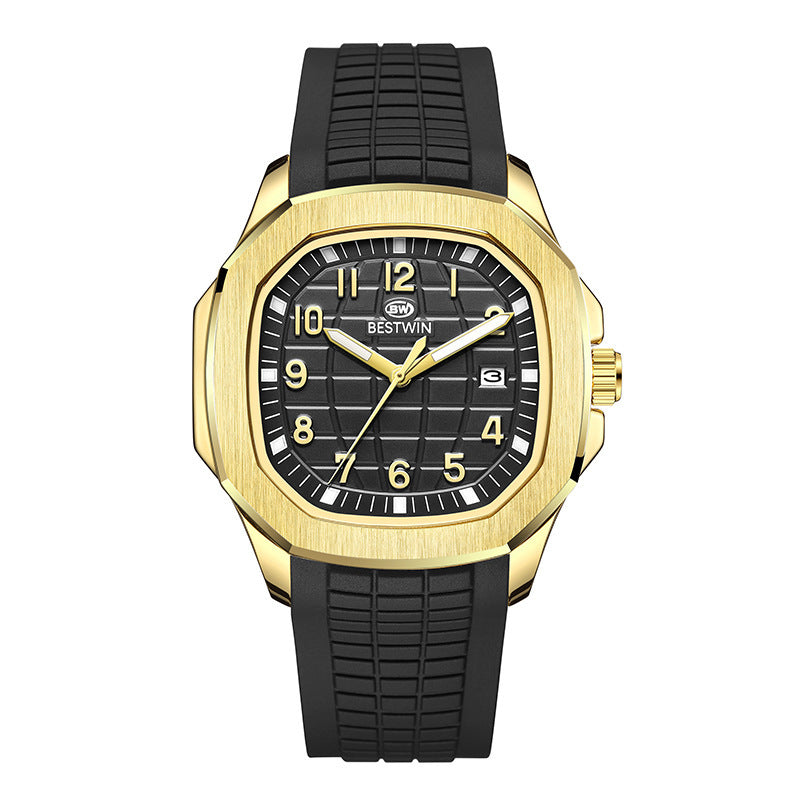 Fashion Sports Silicone Strap Alloy Men's Watch