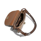 Women's Crossbody Bag Half Round Lock One Shoulder Flap Women's Shoulder Bag Large Capacity Women Handbag
