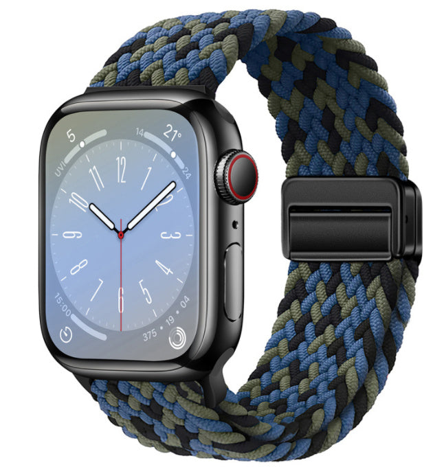 Smart Apple Watch Band Braided Solo Loop Band Magnetic Buckle Band MultiFunction Sports Mode iWatch - Acquisti Online
