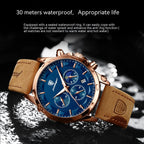 Poedagar Men's Business Casual Watch Waterproof Automatic Quartz Movement Man Fashion Watch - Acquisti Online