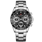 Herenhorloge met stalen band en waterbestendig quartzhorloge