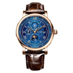TEVISE 2024 Business Top Brand Luxury Leather Watch For Men Business Waterproof Mens Mechanical Watches Moon Phase Automatic Watch - Acquisti Online