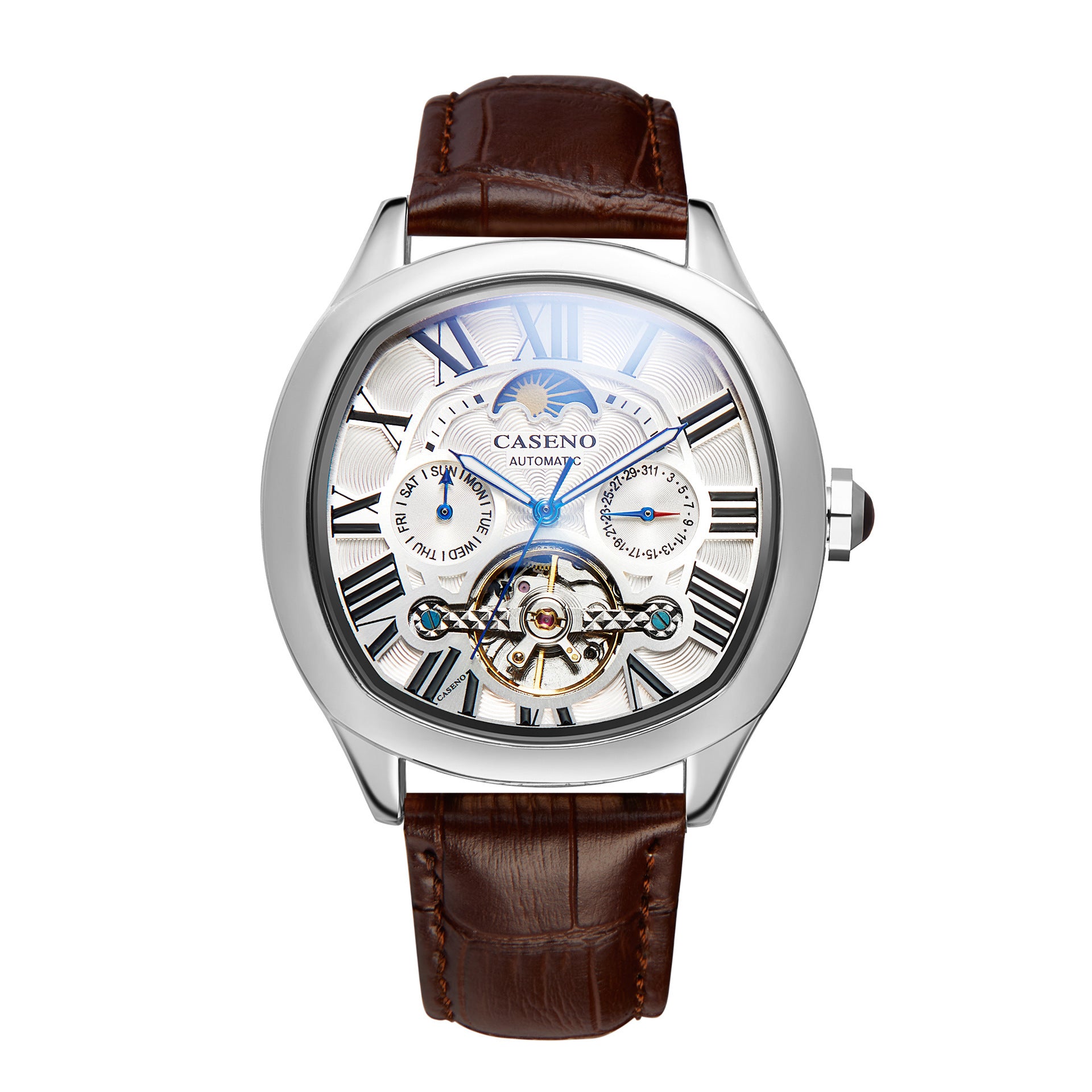 CASENO Star Tourbillon Orologio Automatico Orologio Meccanico Impermeabile Completamente Automatico