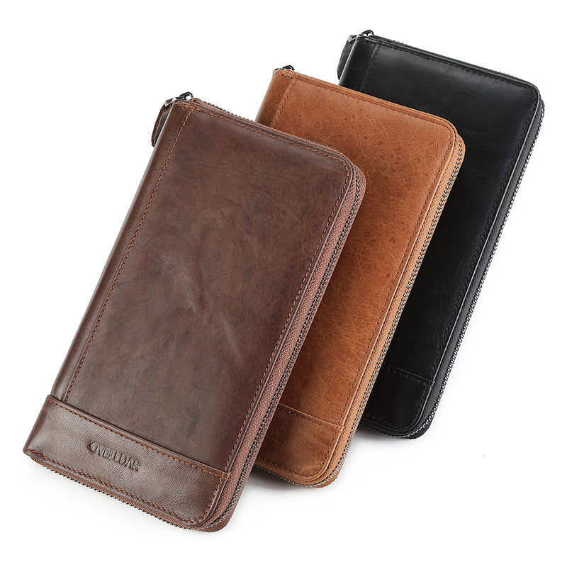 Top Layer Cowhide Men's Wallet Large Capacity Multifunctional - Acquisti Online
