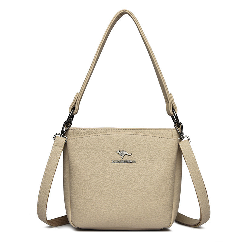Dames handtas Eenvoudige mode Een schoudertas PU Hand dragen Kleine tas Grote capaciteit Dames handtas